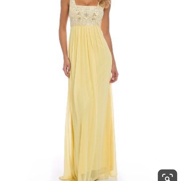 Sue Wong Dresses & Skirts - Sue Wong chiffon maxi dress with beaded bodice.